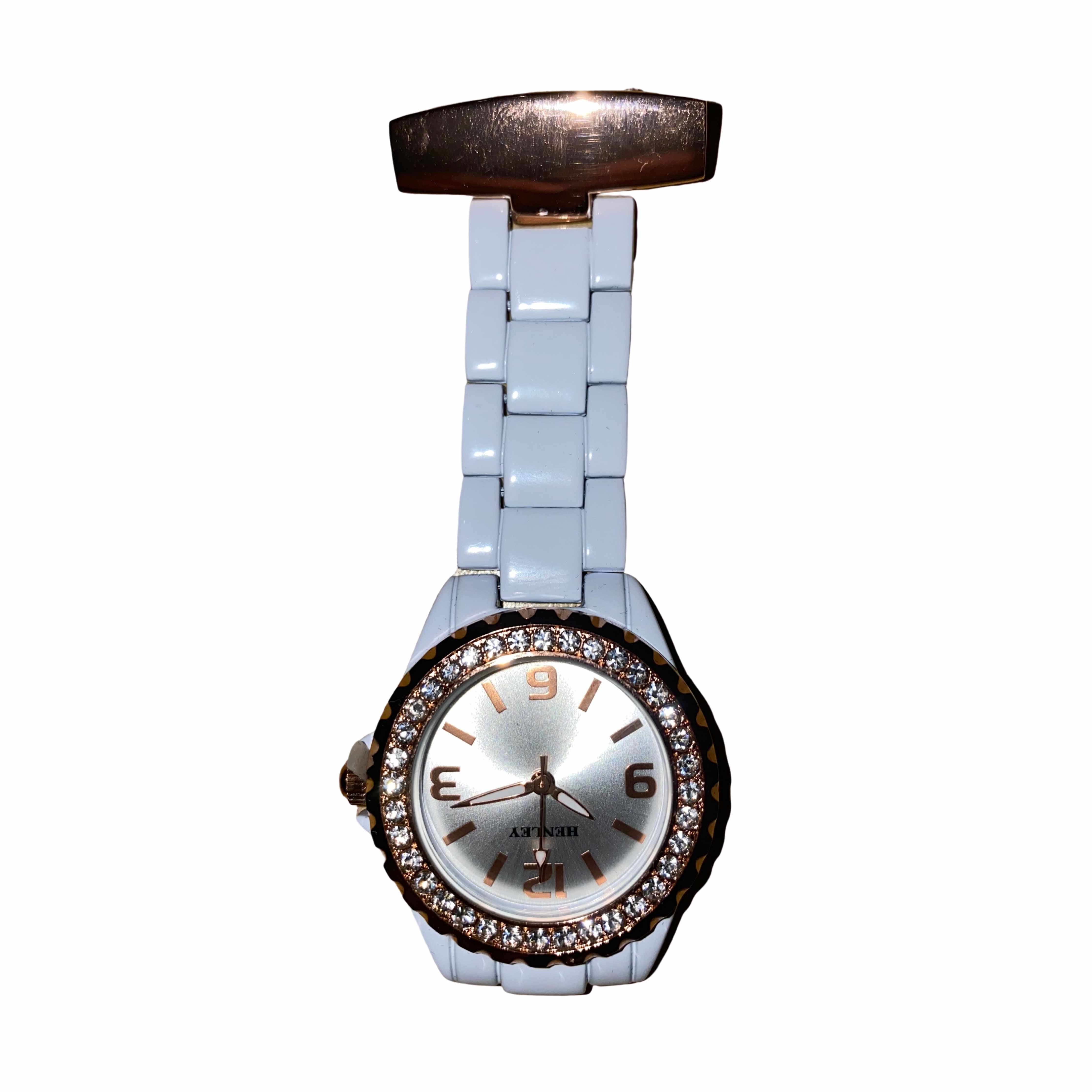 Henley White Rose Gold Fob Watch